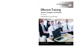 Effective Training: International Edition Effective Training: International Edition