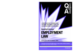 Law Express Question and Answer: Employment Law Law Express Question and Answer: Employment Law