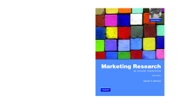 Marketing Research Marketing Research