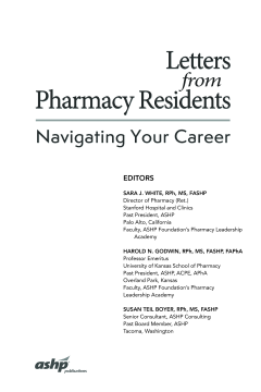 Letters from Pharmacy Residents: Navigating Your Career