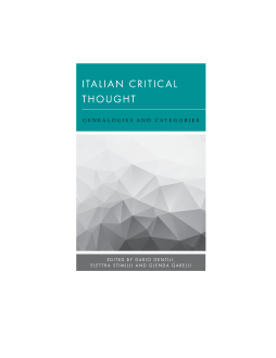 Italian Critical Thought Italian Critical Thought
