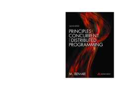 Principles of Concurrent and Distributed Programming Principles of Concurrent and Distributed Programming