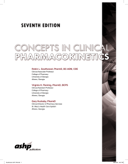 Concepts in Clinical Pharmacokinetics