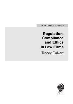 Regulation, Compliance and Ethics in Law Firms