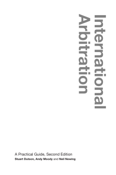International Arbitration International Arbitration