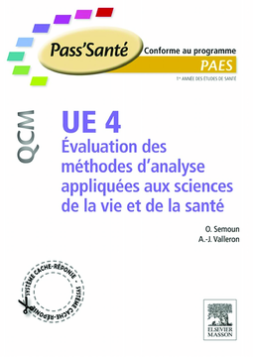 UE 4 - Évaluation des méthodes d'analyse appliquées aux sciences de la vie et de la santé - QCM