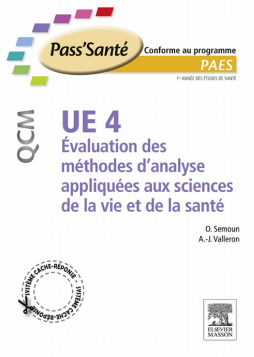 UE 4 - Évaluation des méthodes d'analyse appliquées aux sciences de la vie et de la santé - QCM UE 4 - Évaluation des méthodes d'analyse appliquées aux sciences de la vie et de la santé - QCM