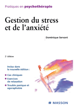 Gestion du stress et de l'anxiété Gestion du stress et de l'anxiété