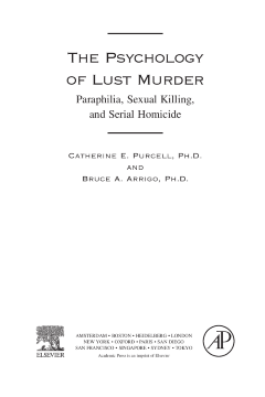 The Psychology of Lust Murder The Psychology of Lust Murder