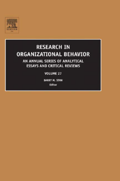 Research in Organizational Behavior Research in Organizational Behavior