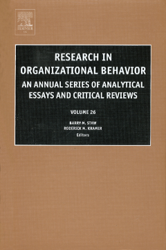 Research in Organizational Behavior Research in Organizational Behavior