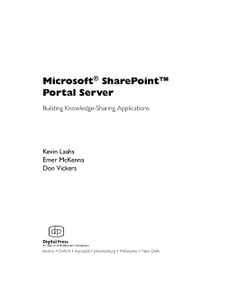 Microsoft SharePoint Portal Server Microsoft SharePoint Portal Server
