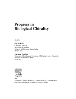 Progress in Biological Chirality Progress in Biological Chirality