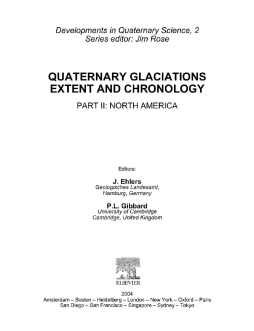 Quaternary Glaciations - Extent and Chronology Quaternary Glaciations - Extent and Chronology