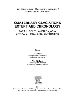Quaternary Glaciations - Extent and Chronology Quaternary Glaciations - Extent and Chronology