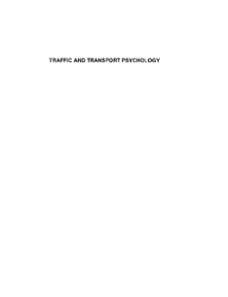 Traffic and Transport Psychology
