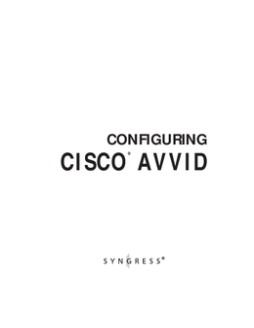 Configuring Cisco AVVID