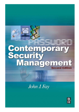Contemporary Security Management Contemporary Security Management