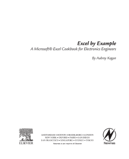 Excel by Example Excel by Example