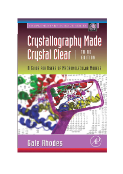 Crystallography Made Crystal Clear Crystallography Made Crystal Clear