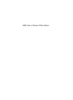 MRI Atlas of Human White Matter MRI Atlas of Human White Matter