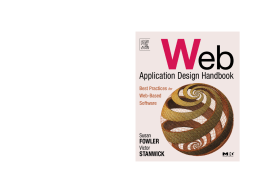 Web Application Design Handbook Web Application Design Handbook