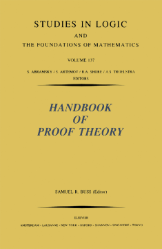 Handbook of Proof Theory Handbook of Proof Theory
