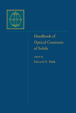 Handbook of Optical Constants of Solids Handbook of Optical Constants of Solids