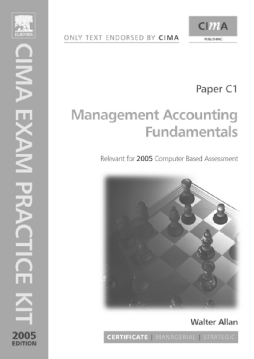 CIMA Exam Practice Kit: Management Accounting Fundamentals CIMA Exam Practice Kit: Management Accounting Fundamentals