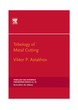 Tribology of Metal Cutting Tribology of Metal Cutting