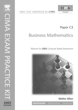 CIMA Exam Practice Kit: Business Mathematics