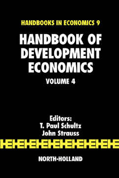 Handbook of Development Economics Handbook of Development Economics