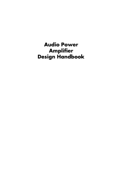 Audio Power Amplifier Design Handbook Audio Power Amplifier Design Handbook