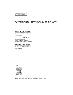 Experimental Methods in Tribology Experimental Methods in Tribology