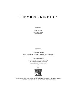 Kinetics of Multistep Reactions Kinetics of Multistep Reactions