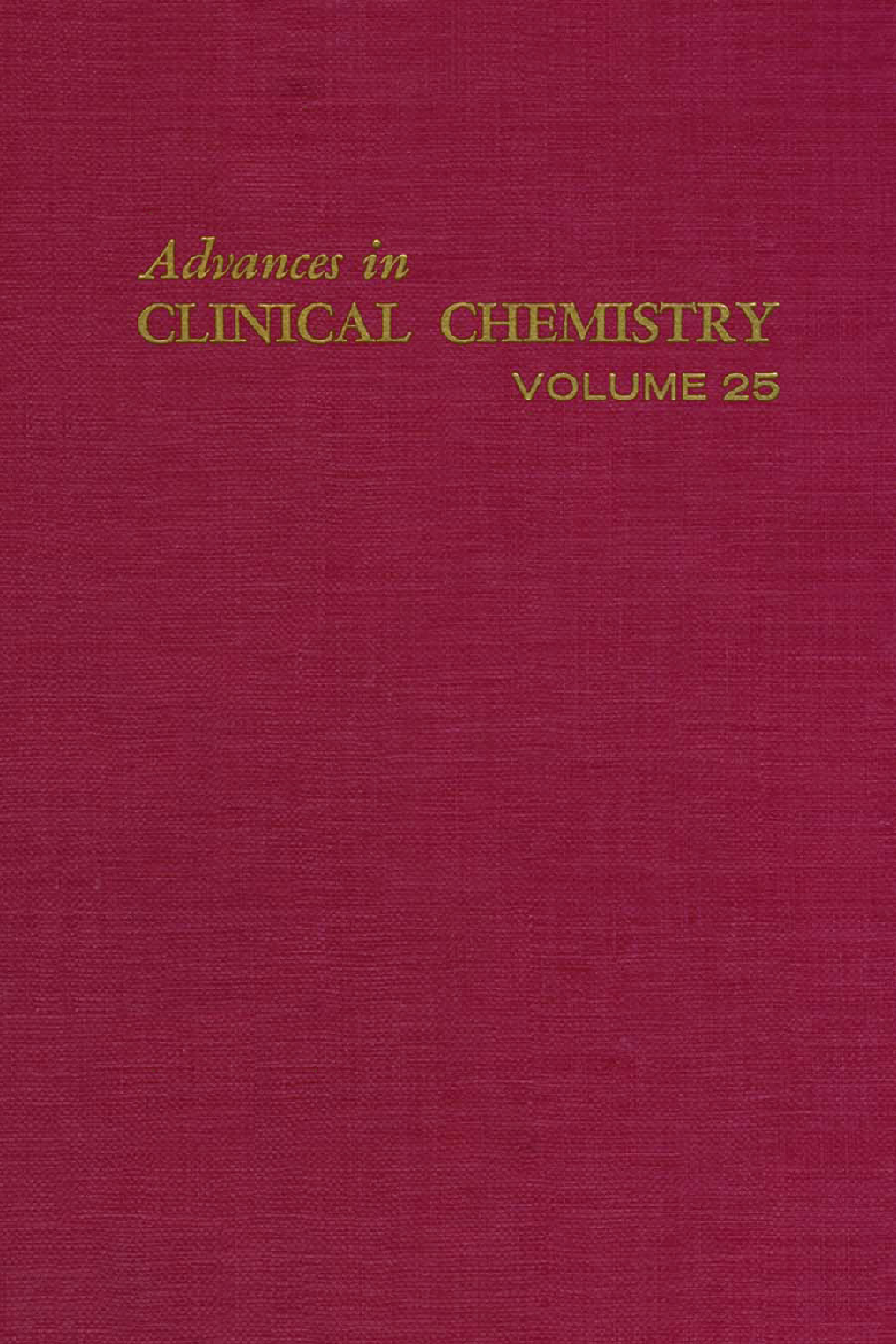 Advances in Clinical Chemistry