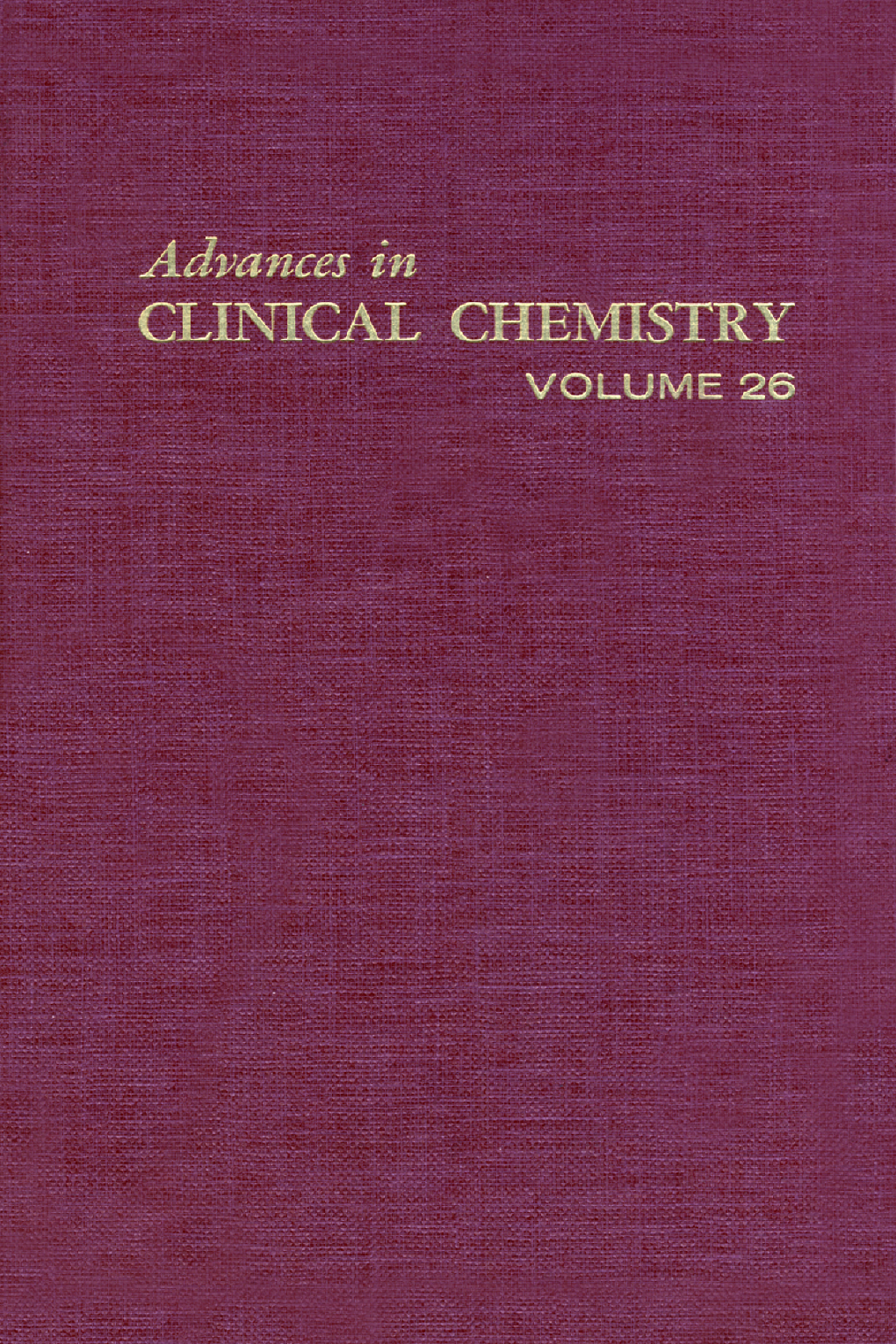 Advances in Clinical Chemistry