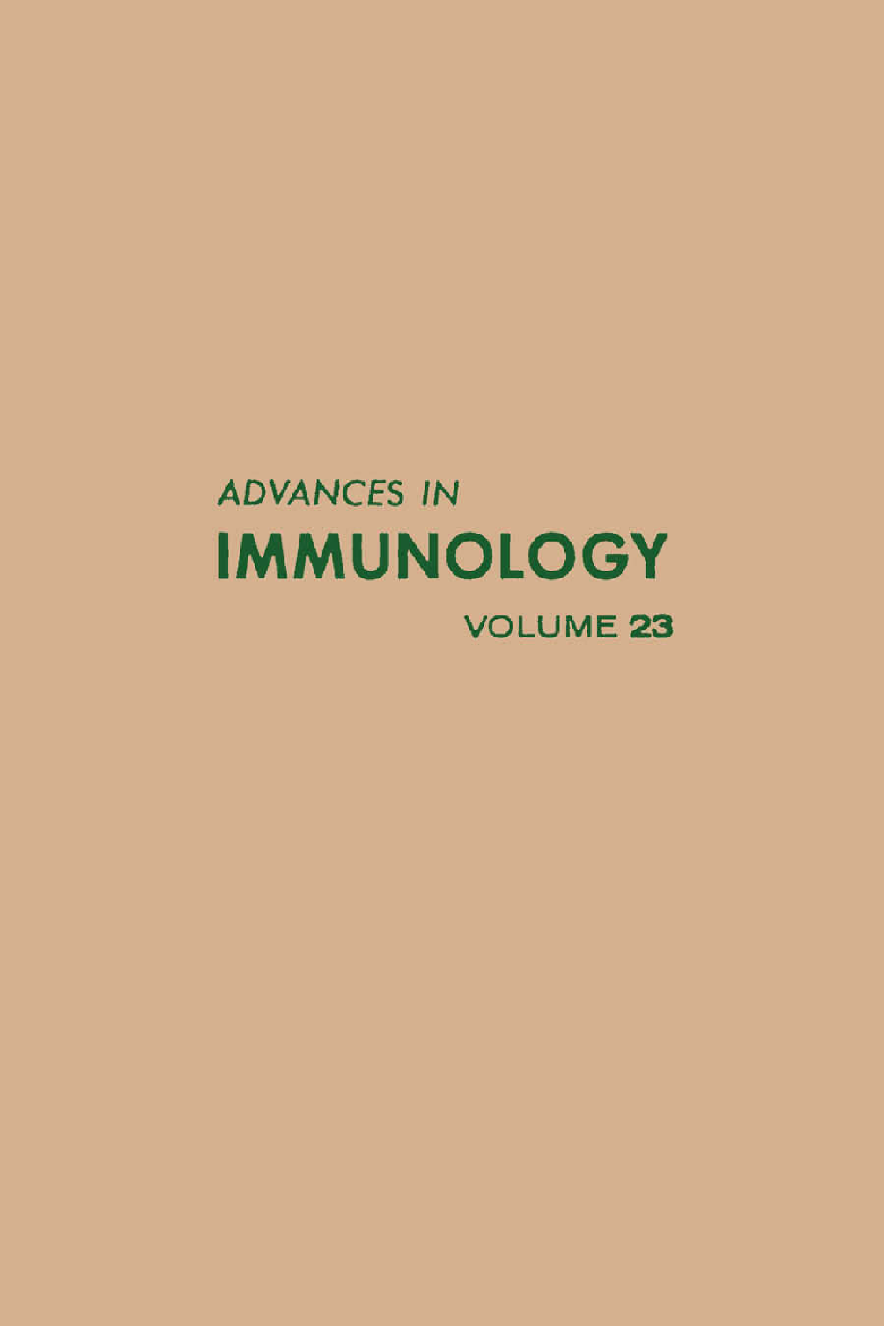 Advances in Immunology