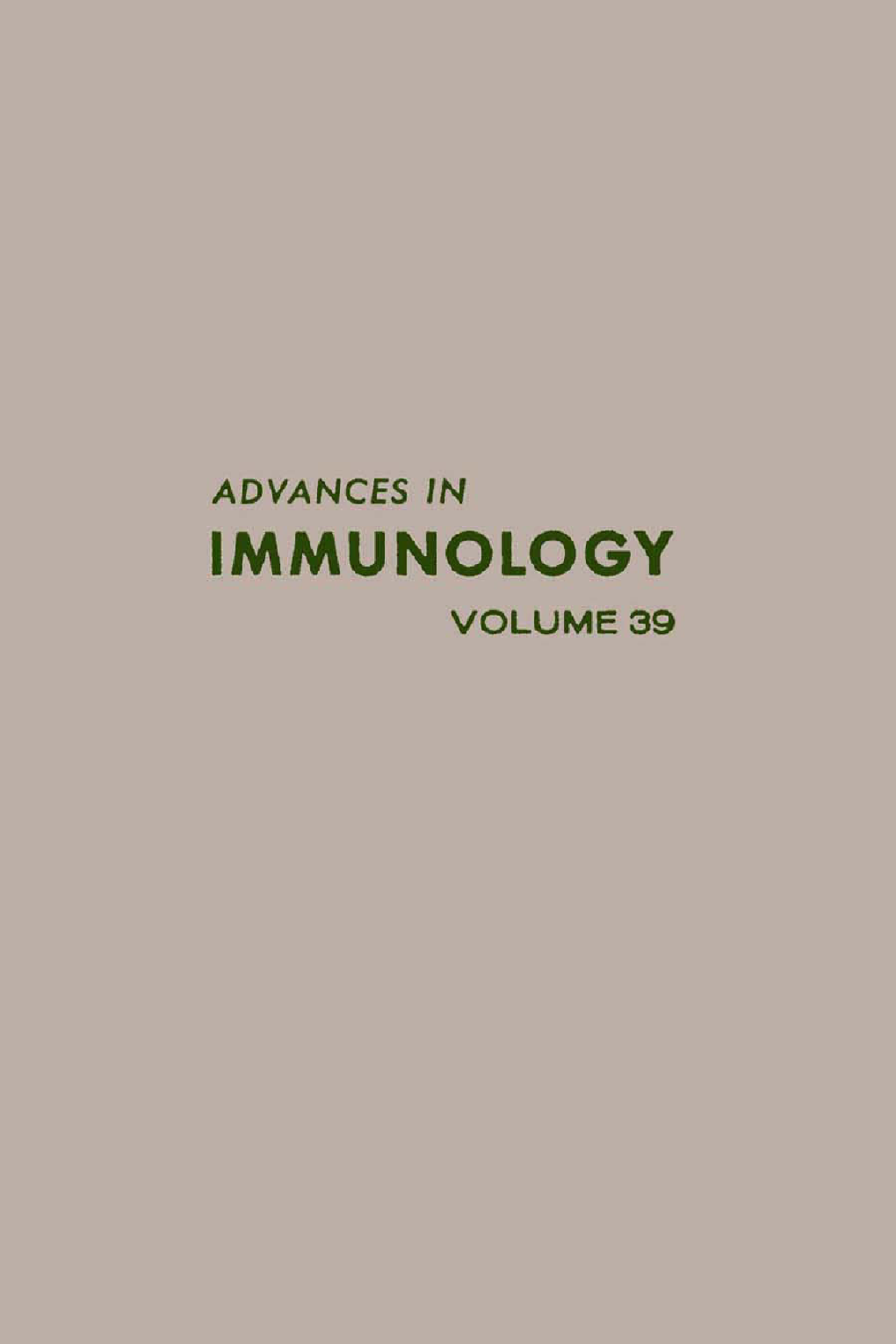 Advances in Immunology
