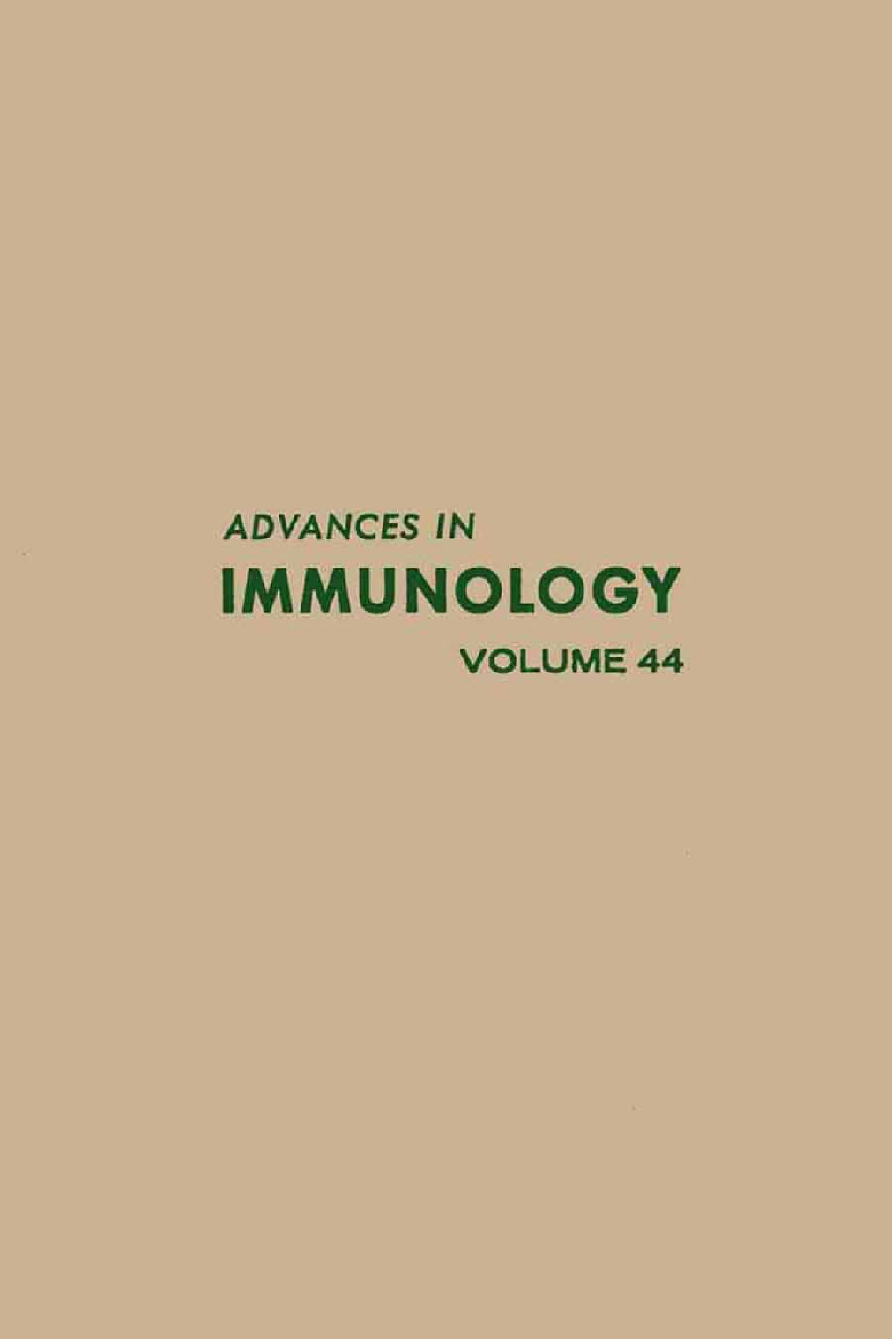 Advances in Immunology