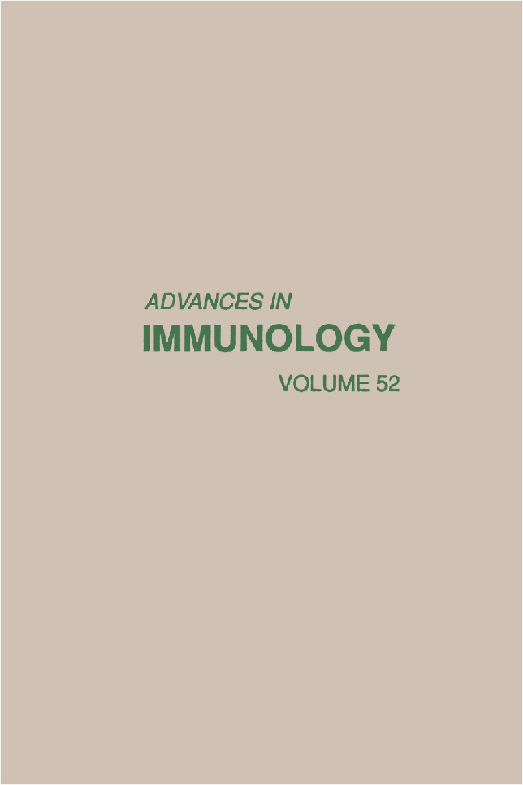 Advances in Immunology