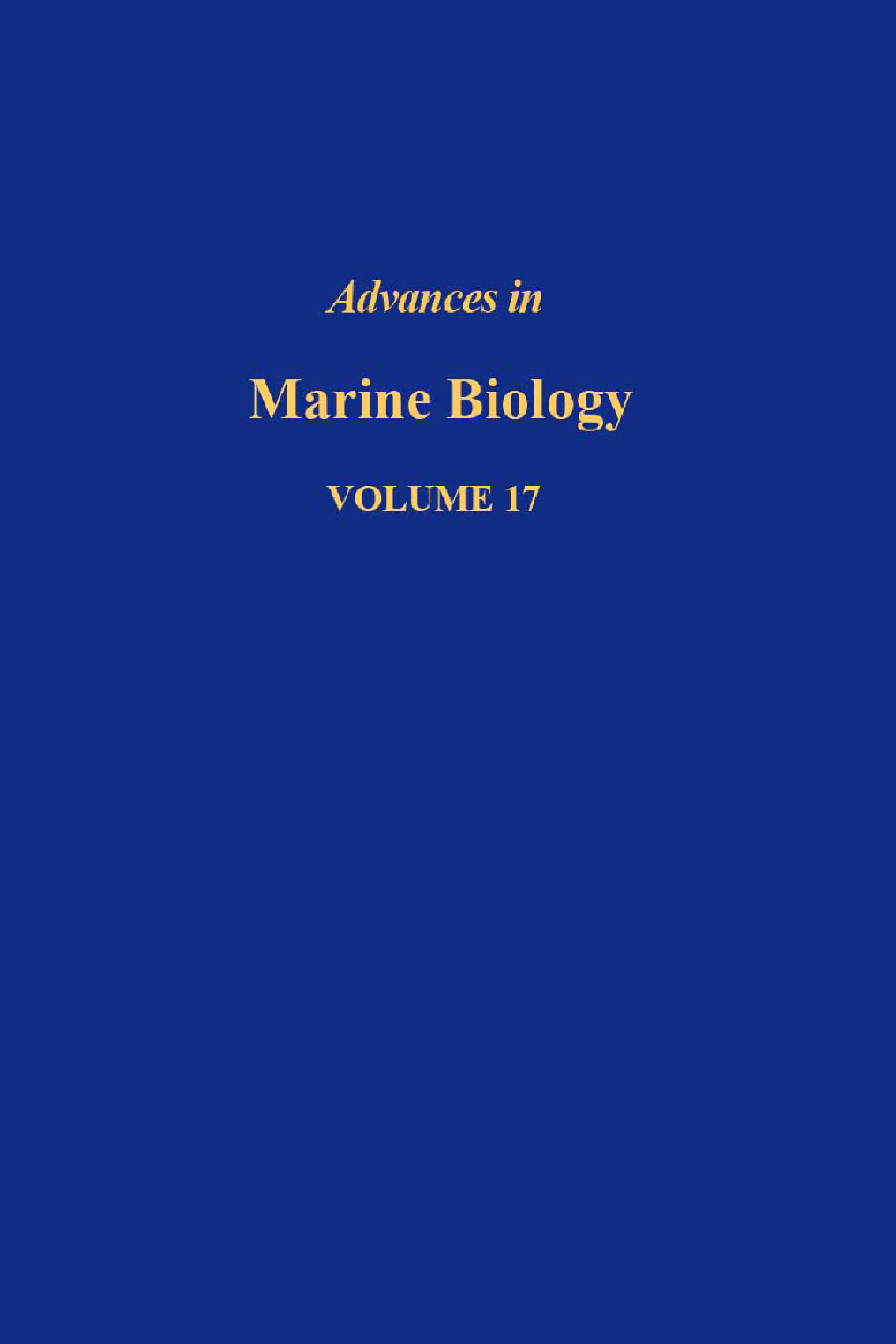 Advances in Marine Biology