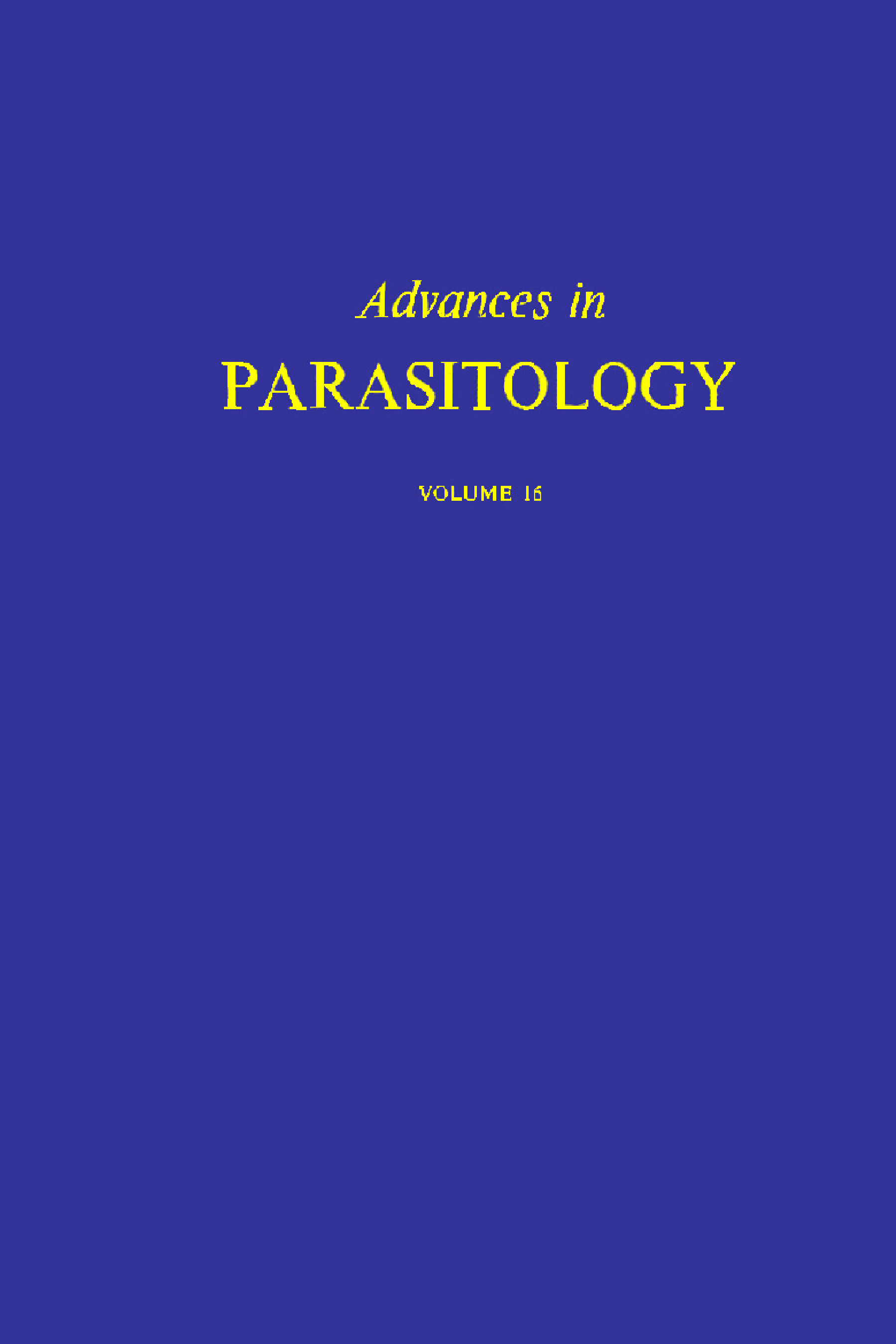 Advances in Parasitology