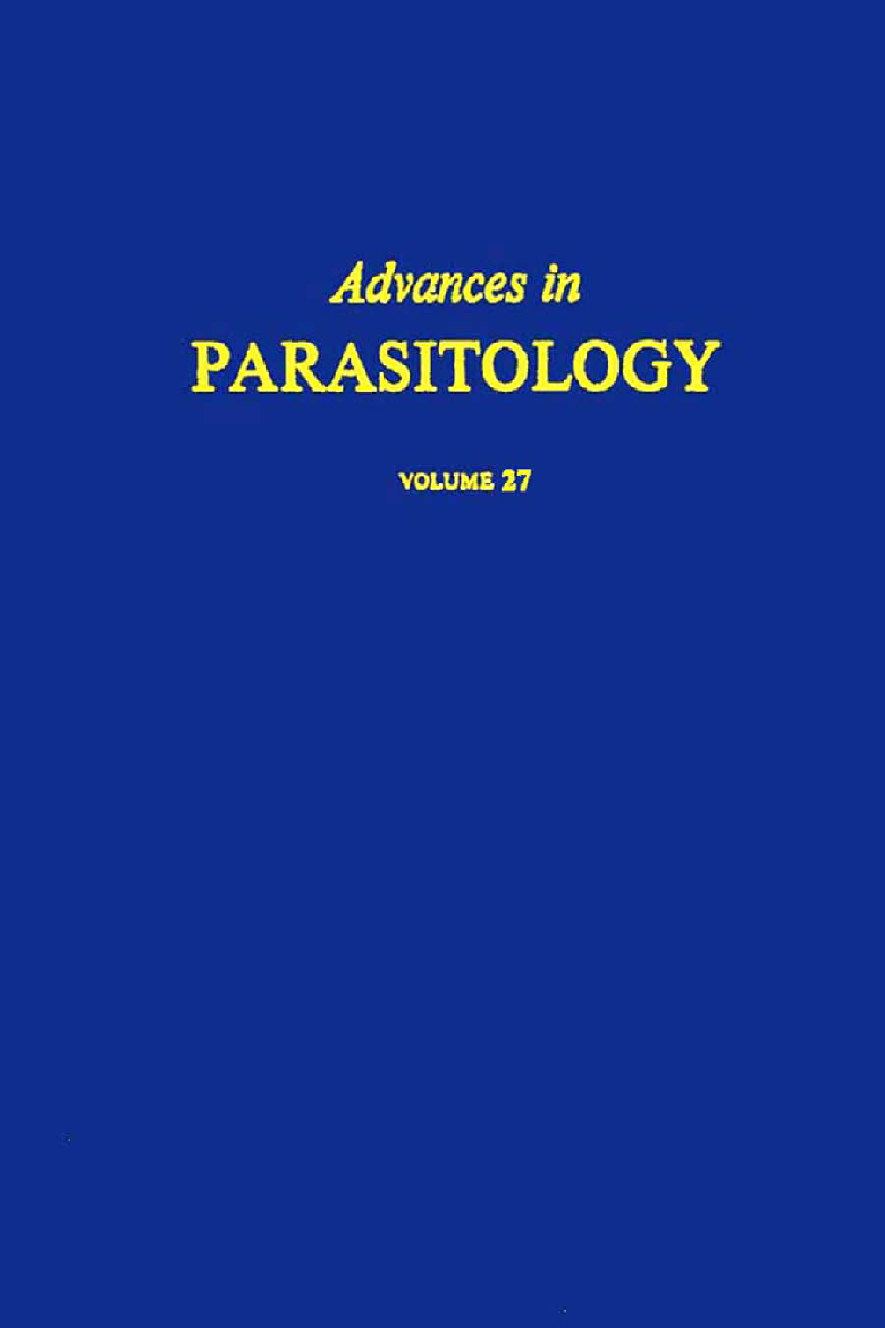Advances in Parasitology