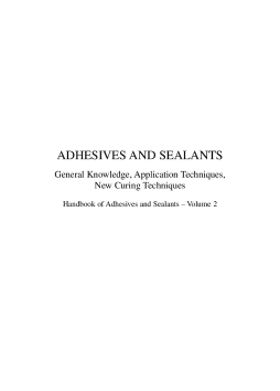 Handbook of Adhesives and Sealants Handbook of Adhesives and Sealants