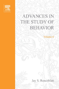 Advances in the Study of Behavior Advances in the Study of Behavior