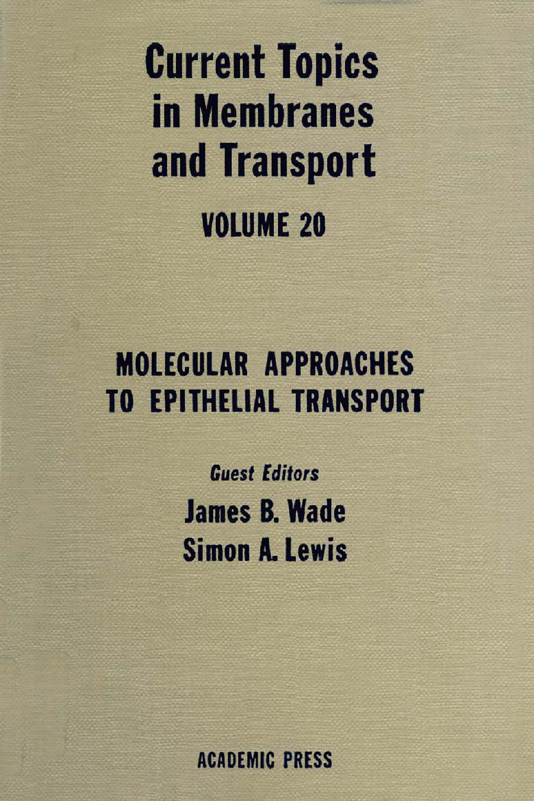 Current Topics in Membranes and Transport