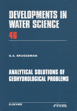Analytical Solutions of Geohydrological Problems Analytical Solutions of Geohydrological Problems