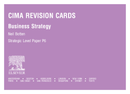 CIMA Revision Cards: Business Strategy CIMA Revision Cards: Business Strategy