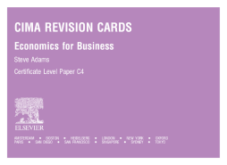 CIMA Revision Cards: Economics for Business